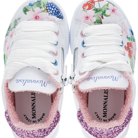 Monnalisa Girls Pink Alice Trainers