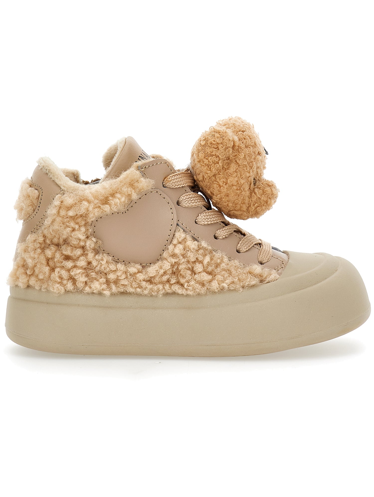 Monnalisa Girls Beige Teddy Trainers