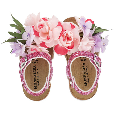 Monnalisa Girls Pink Fairytale Sandals