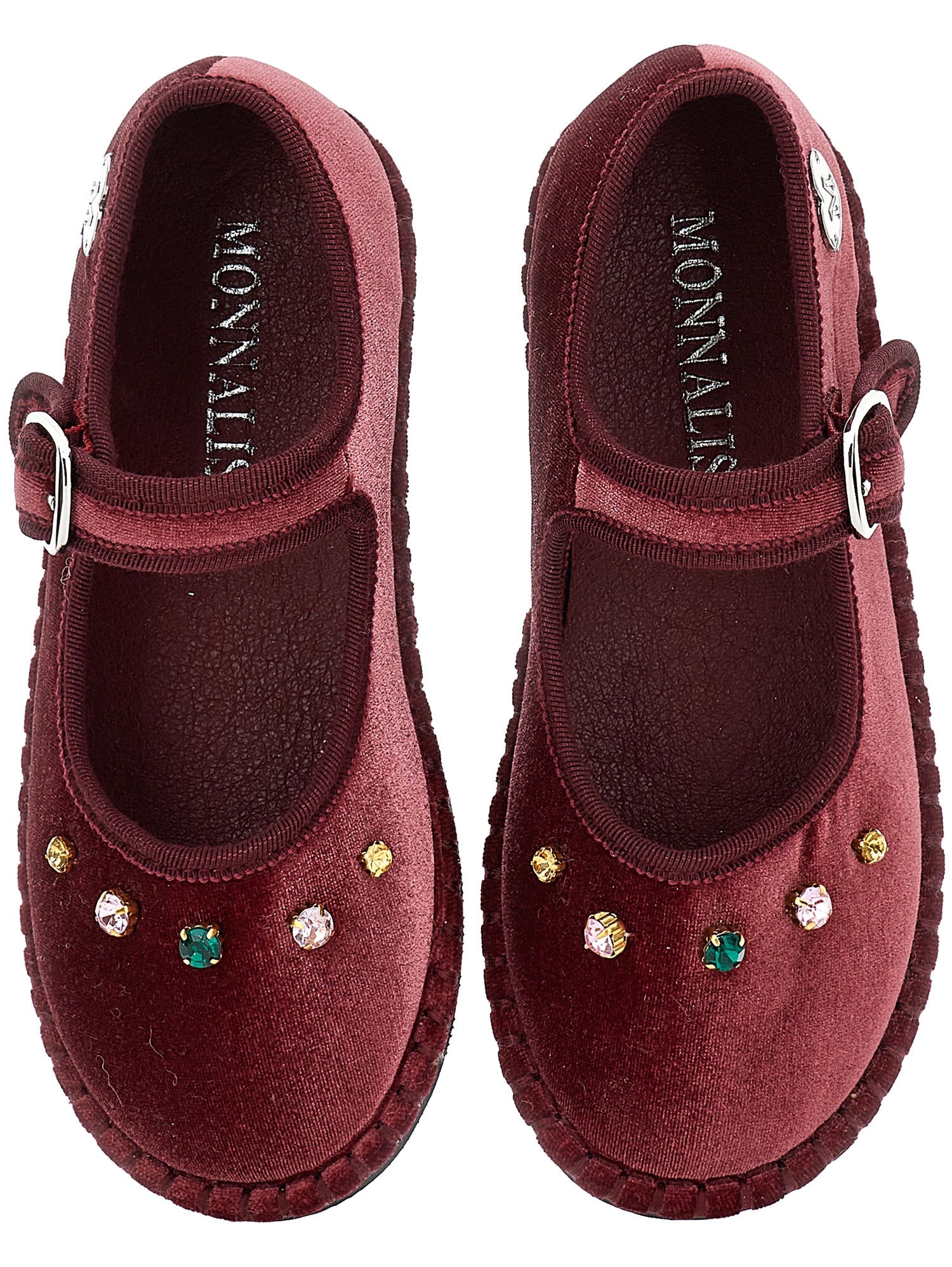 Monnalisa Girls Plum Ballet Shoes