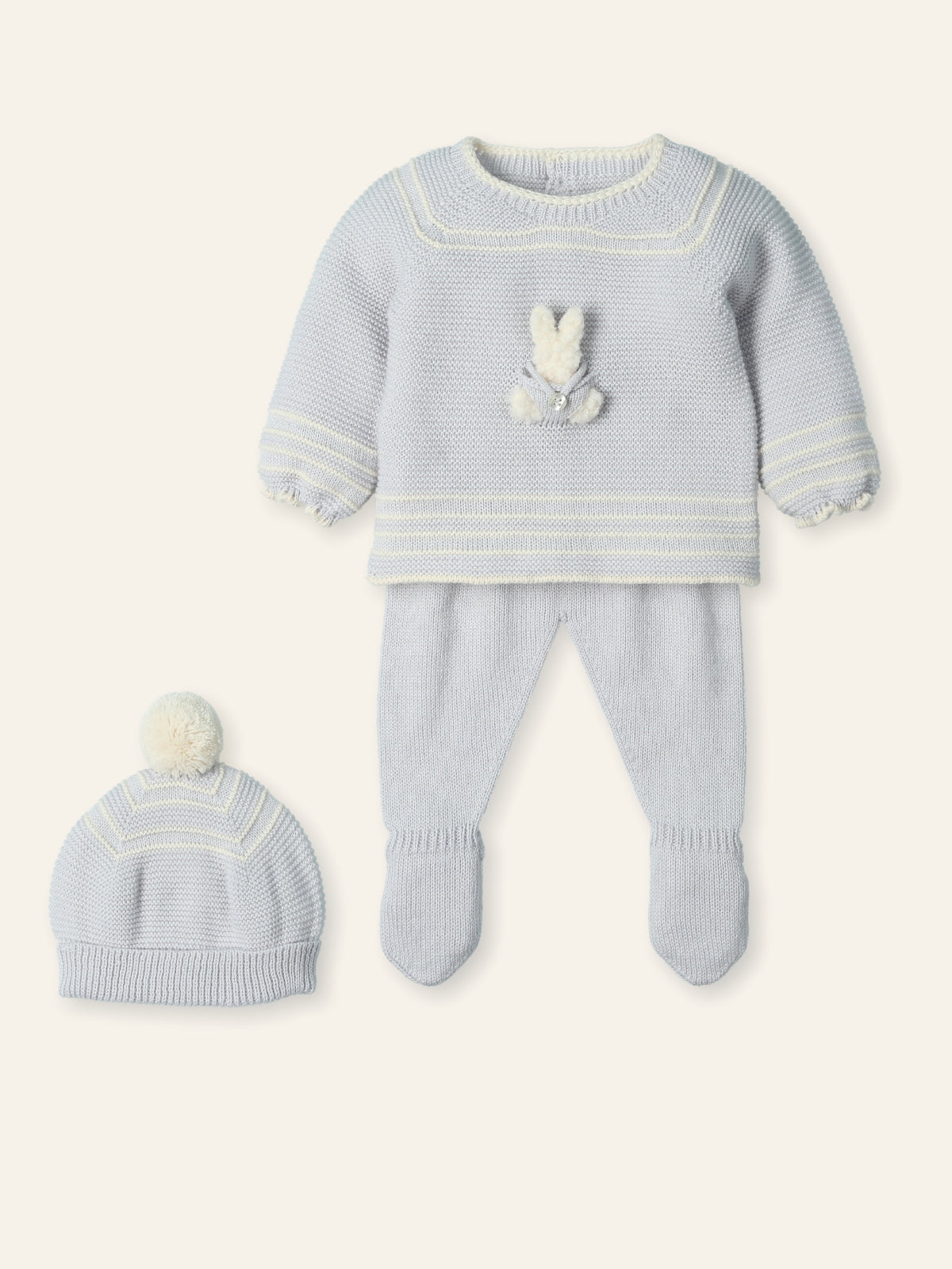 Mac Ilusion Baby Boys Grey Bunny Set