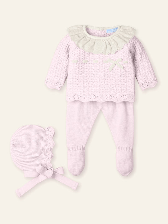 Baby Girls Pink Knitted Set