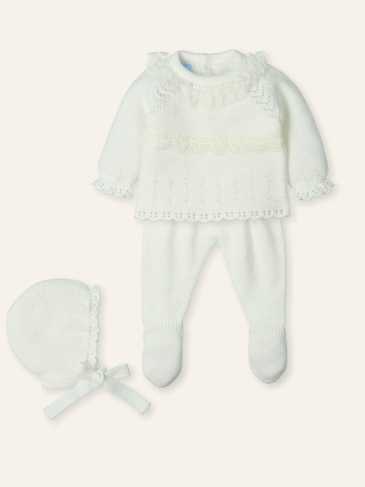 Mac Ilusion Baby Girls Cream Set