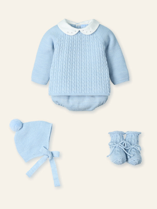 Baby Boys Blue Knitted Set