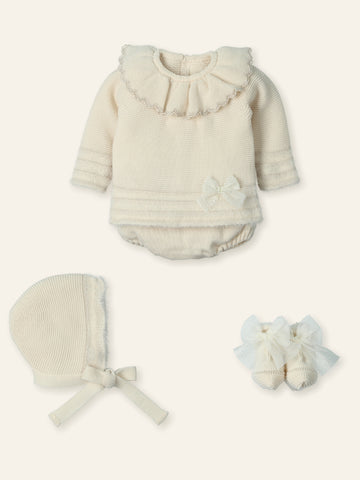 Mac Ilusion Baby Girls Beige Set