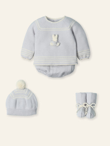 Mac Ilusion Baby Boys Grey Bunny Set