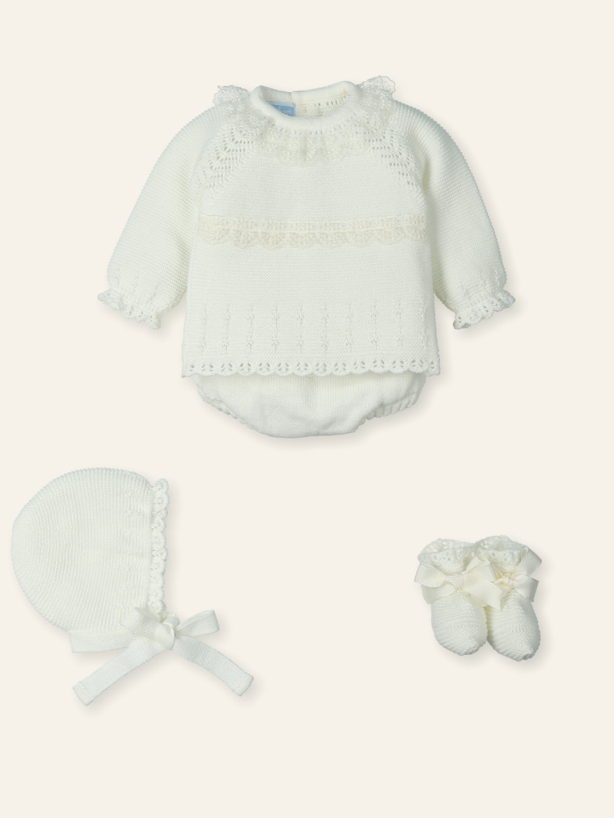 Mac Ilusion Baby Girls Cream Set