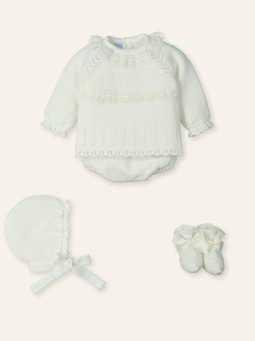 Mac Ilusion Baby Girls Cream Set