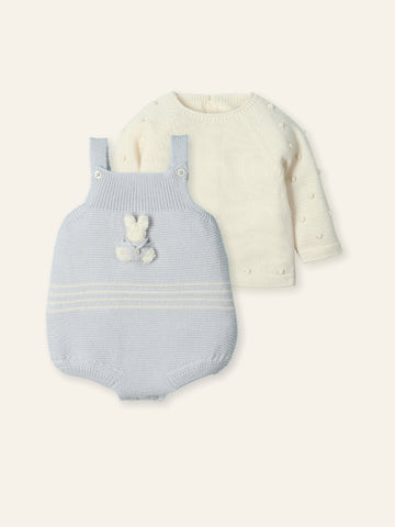 Mac Ilusion Baby Boys Grey Bunny Set