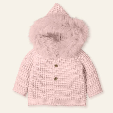 Mac Ilusion Baby Girls Pink Knit Jacket