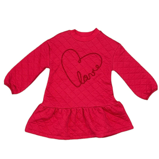 Girls Comfy Red Heart Dress
