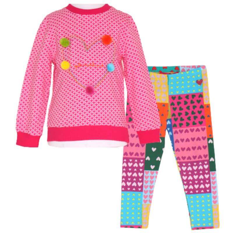 Agatha Ruiz De La Prada Girls Heart Sweatshirt Legging Set