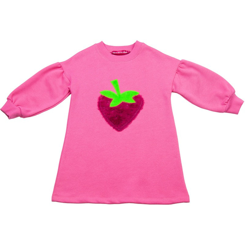 Agatha Ruiz De La Prada Girls Pink Strawberry Dress