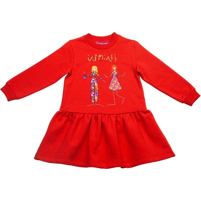 Agatha Ruiz De La Prada Girls Red Puzzle Dress