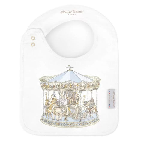 Atelier Choux Paris Blue Carousel Bib