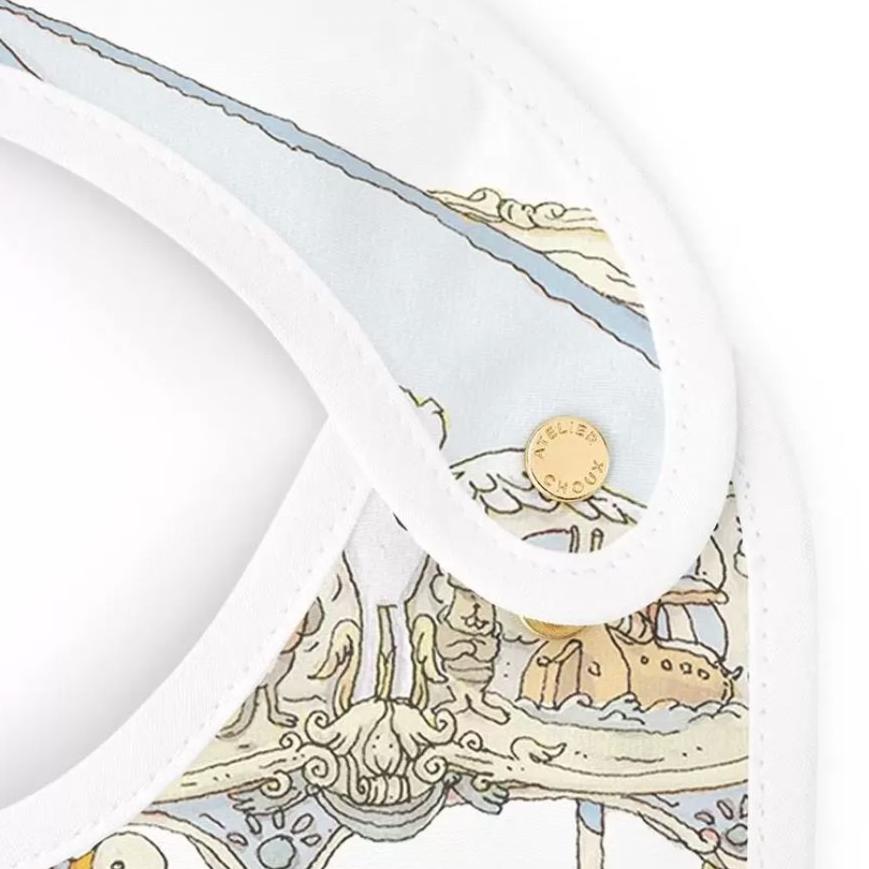 Atelier Choux Paris Blue Carousel Bib