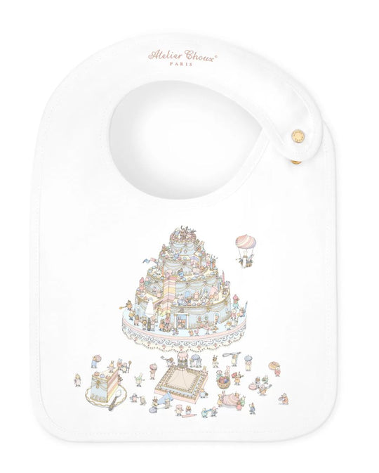 White Le Gateau Bib