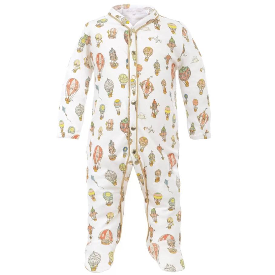 Atelier Choux Paris White Unisex Hot Air Balloon Babygrow