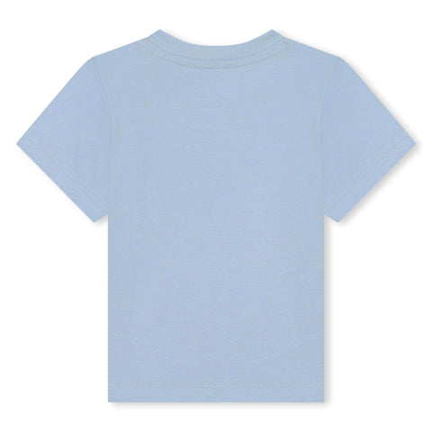 BOSS Baby Boys Blue Multi Logo Cotton T-Shirt