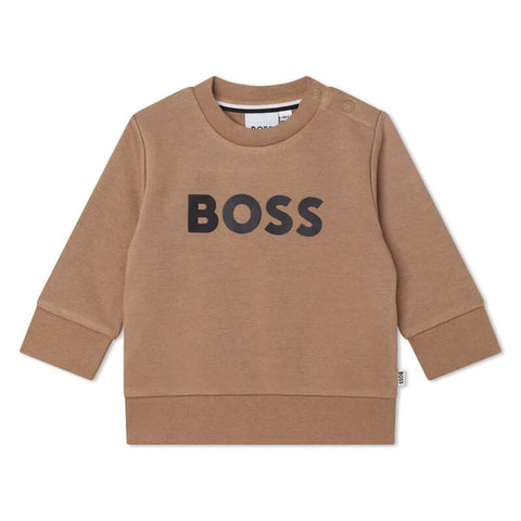 BOSS Baby Boys Camel Logo Sweatshirt