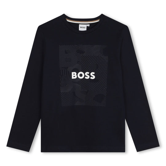 Boys Navy Long Sleeve T-shirt