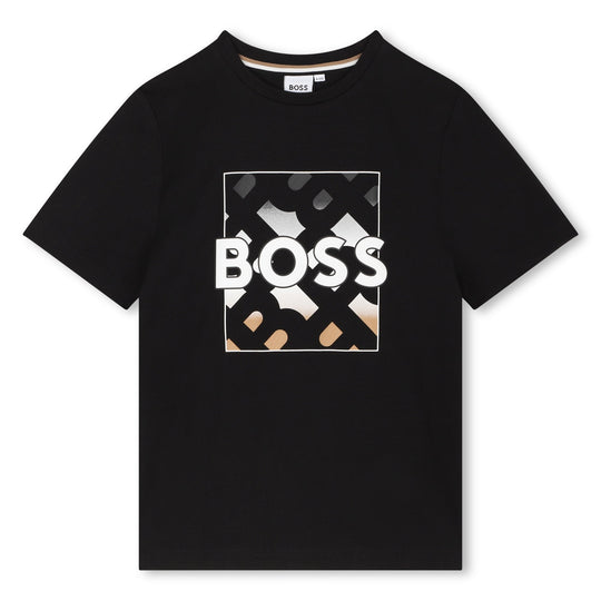 Boys Black Short Sleeve T-shirt