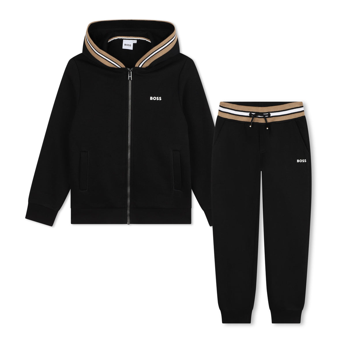 BOSS Boys Black Tracksuit