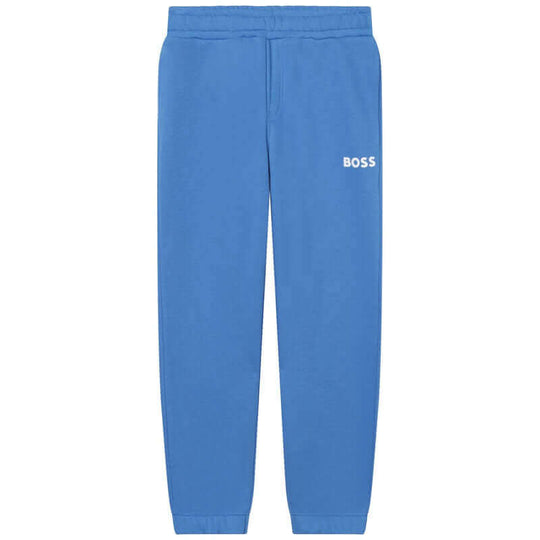 Boys Blue Logo Jogging Bottoms