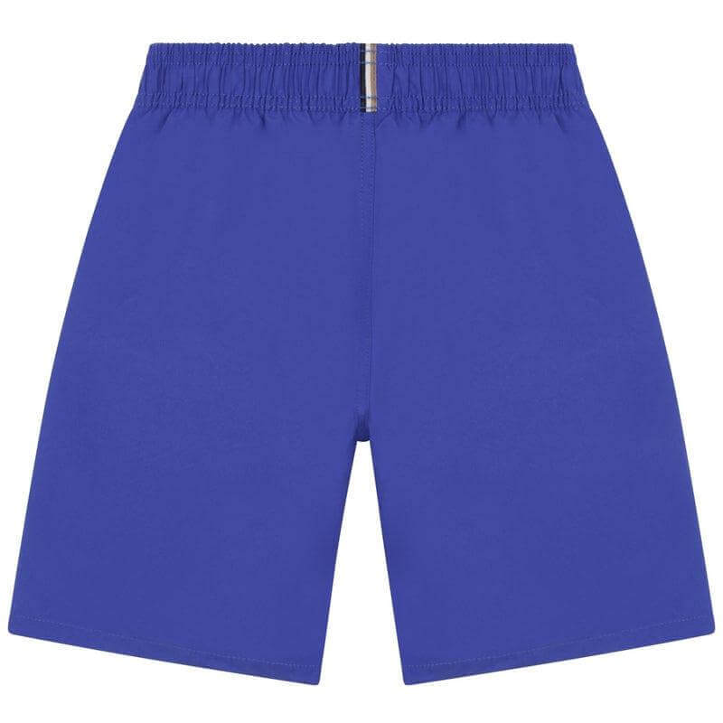 BOSS Boys Blue Logo Swim Shorts