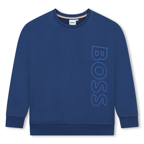 BOSS Boys Blue Sweatshirt