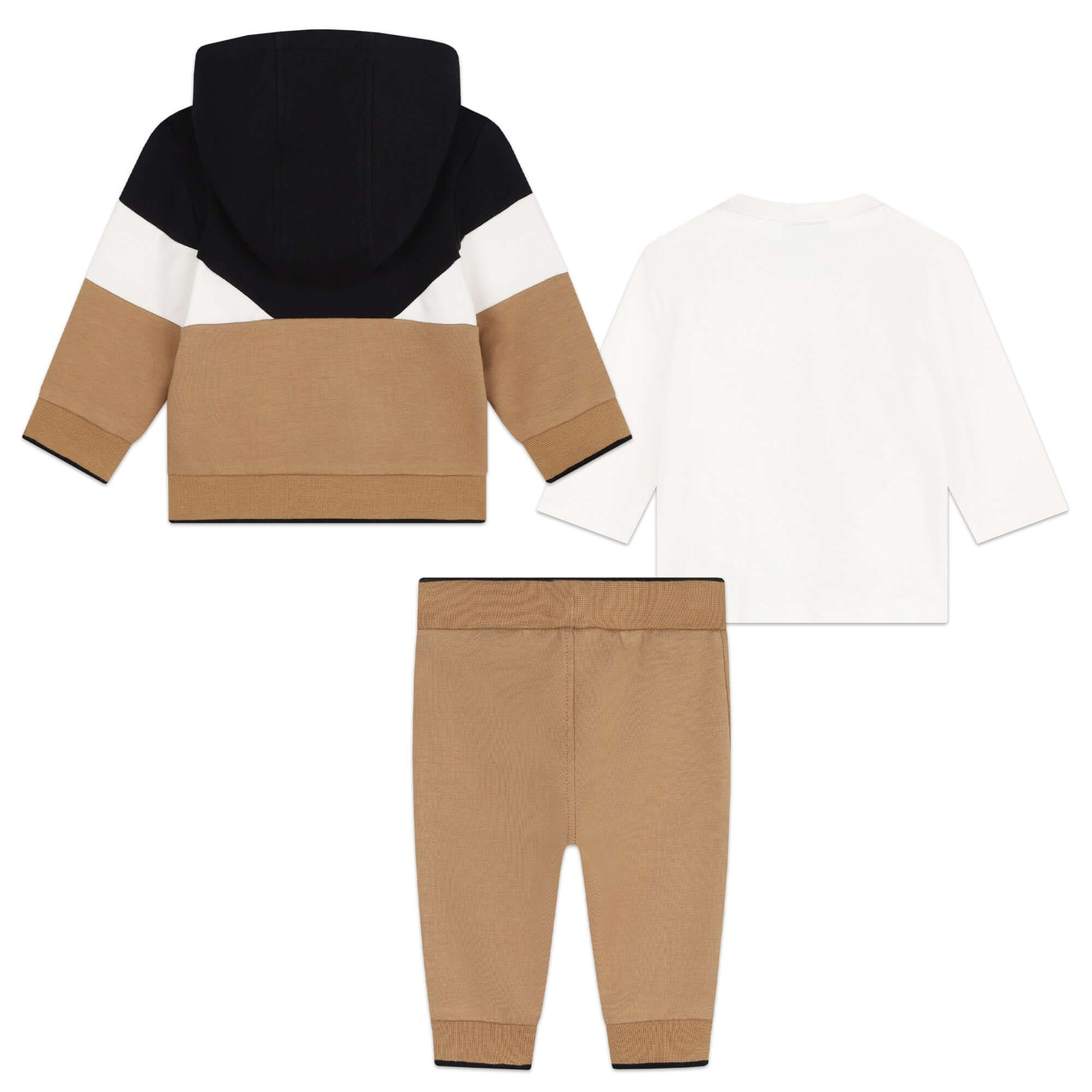 BOSS Boys Brown 3 Piece Tracksuit