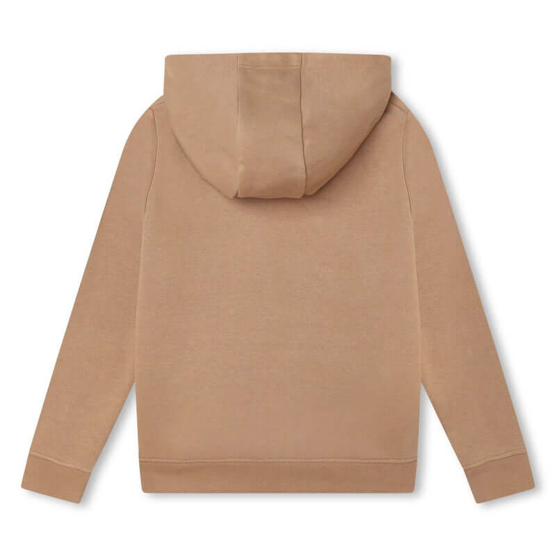 BOSS Boys Camel Hooded Logo Sweatshirt