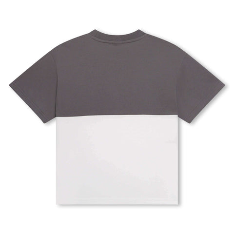 BOSS Boys Grey Block Short Sleeve T-Shirt