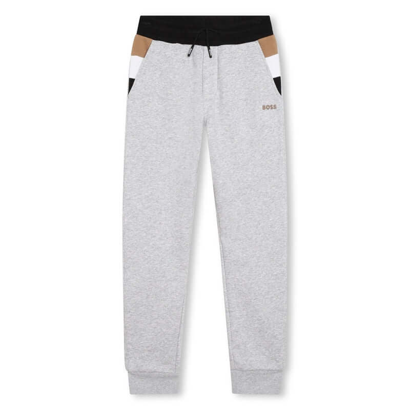 BOSS Boys Grey Jogging Bottoms