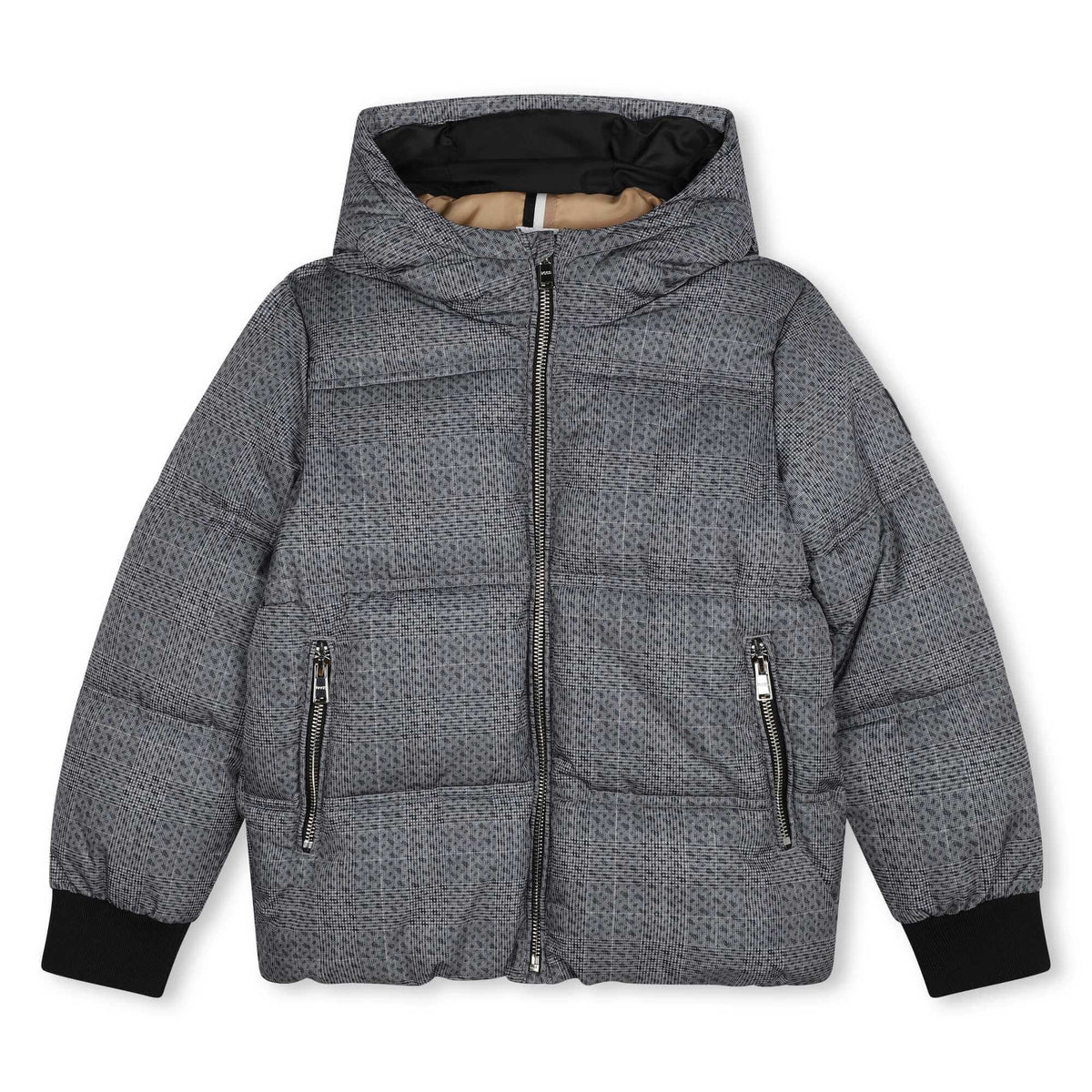 BOSS Boys Grey Puffer Jacket