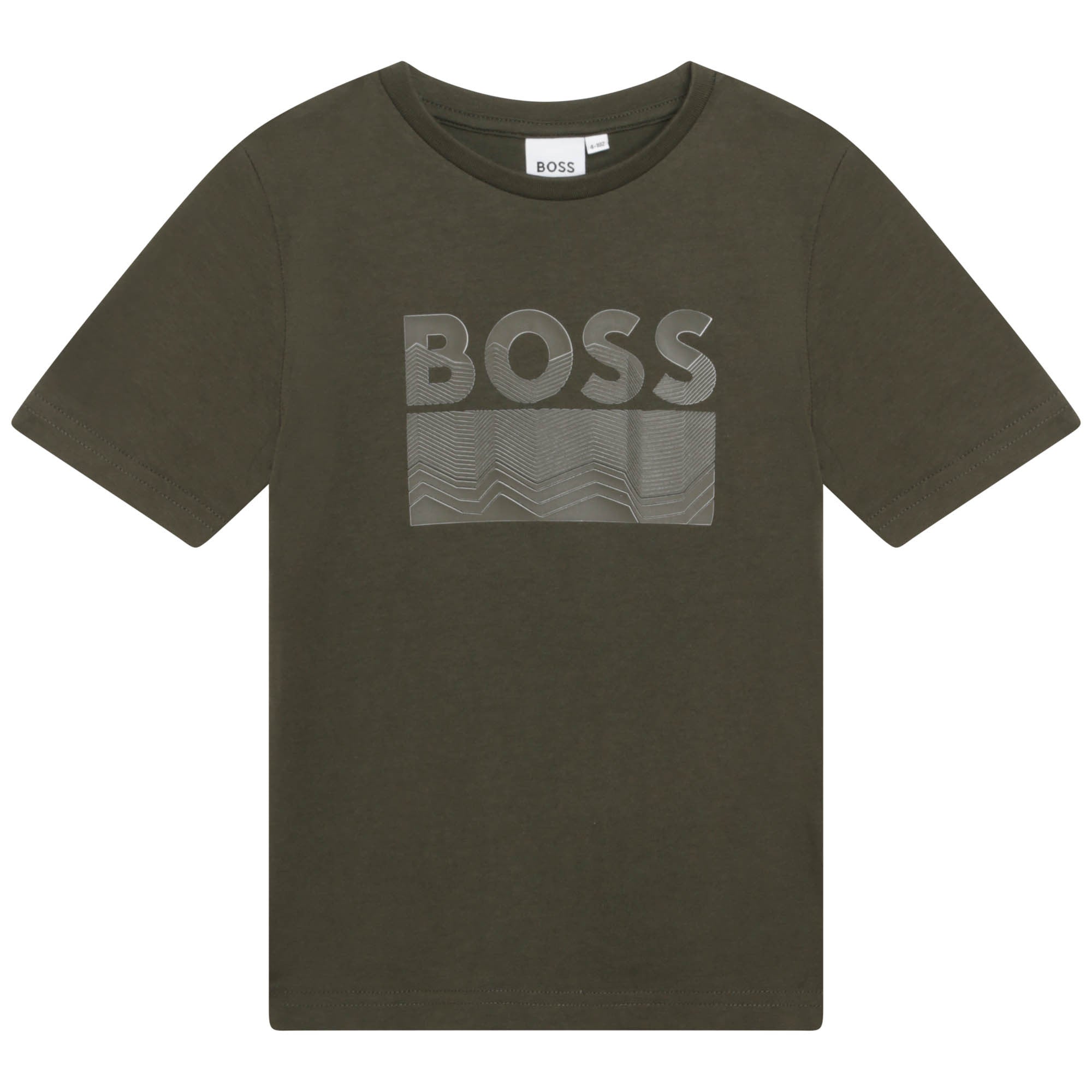 BOSS Boys Khaki Short Sleeves T-Shirt