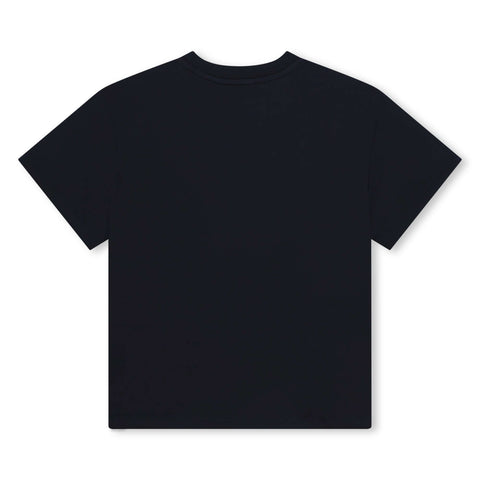 BOSS Boys Navy & Aqua Blue Short Sleeve T-Shirt