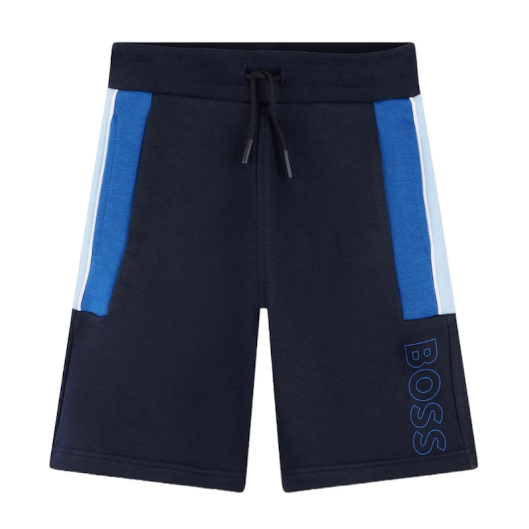 BOSS Boys Navy Jersey Short