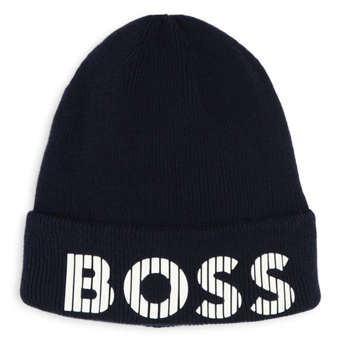 BOSS Boys Navy Pull On Hat