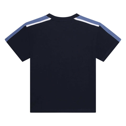 BOSS Boys Navy Side Logo Short Sleeve T-Shirt