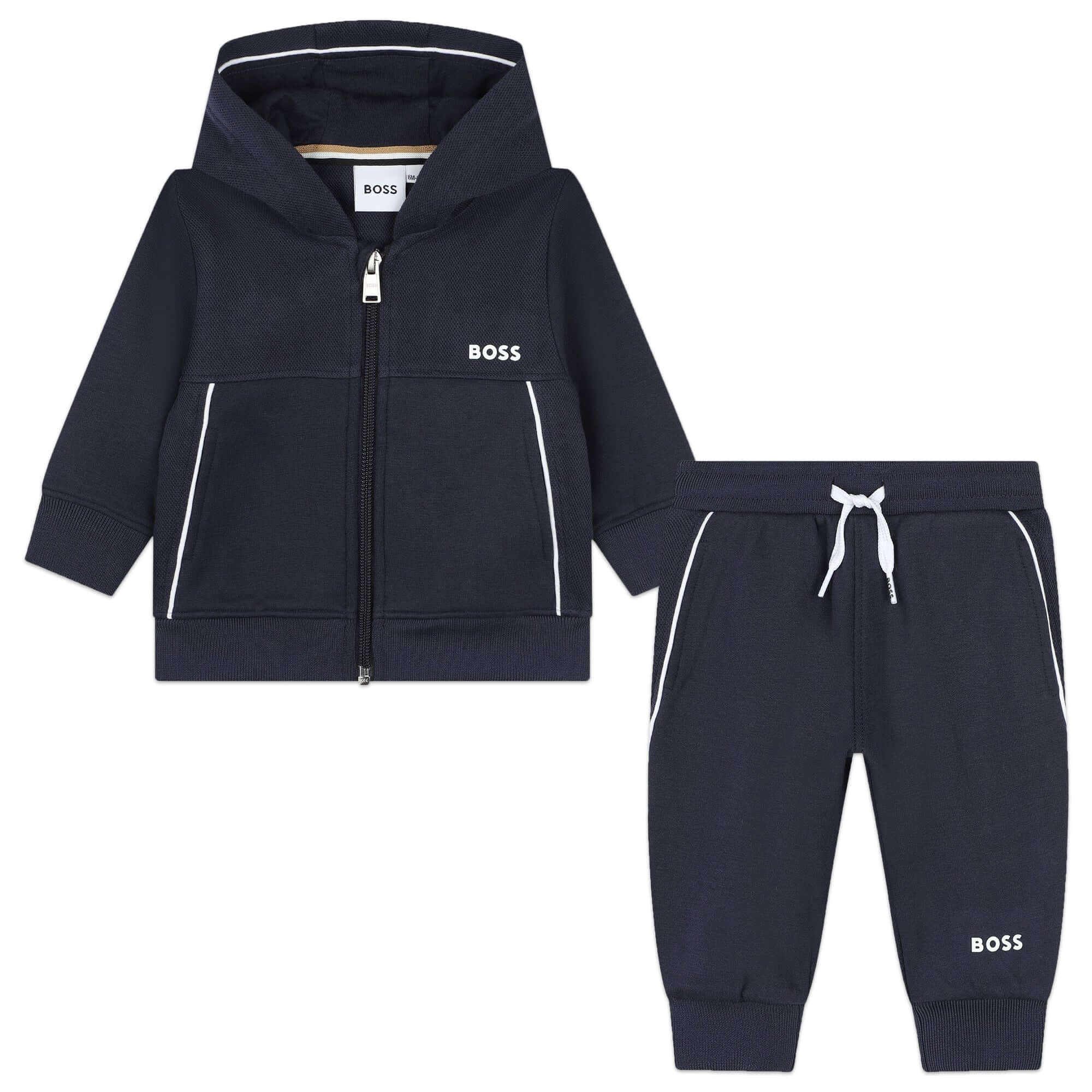 BOSS Boys Navy Tracksuit