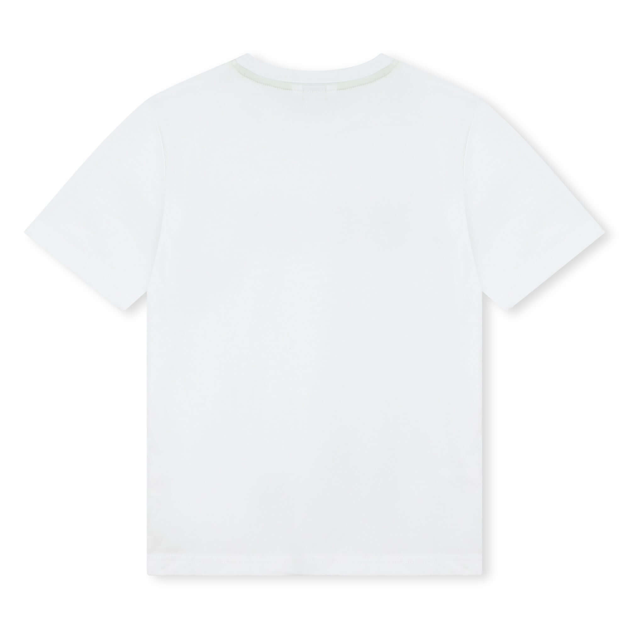 BOSS Boys White Logo Short Sleeve T-Shirt