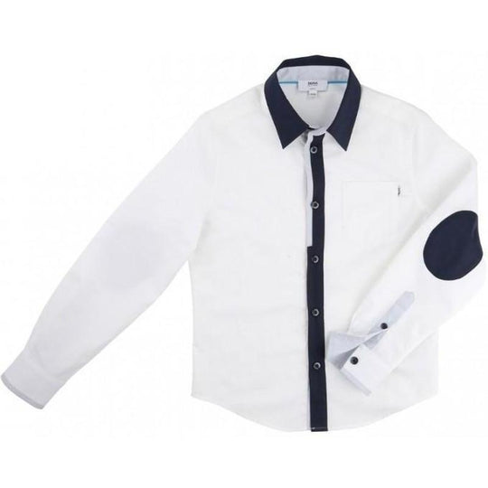 Boys White Long Sleeved Shirt