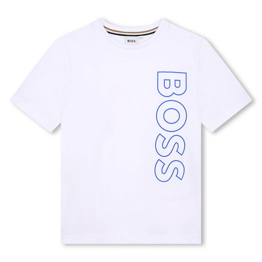 Boys White Short Sleeve T-shirt