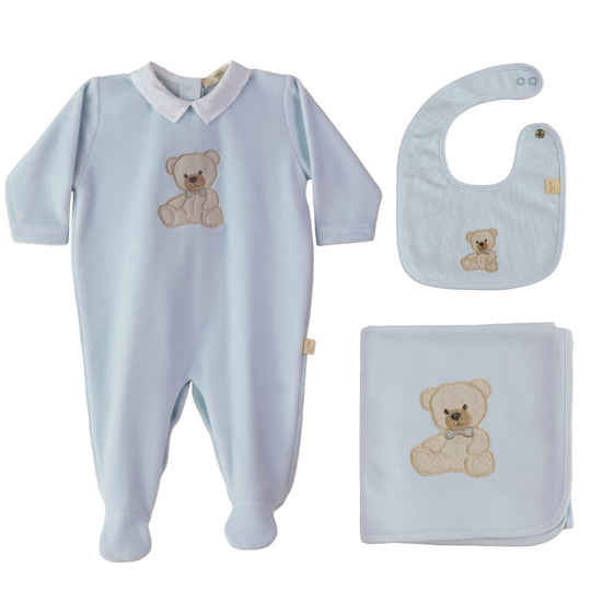 Baby Boy Teddy 3 Piece Set