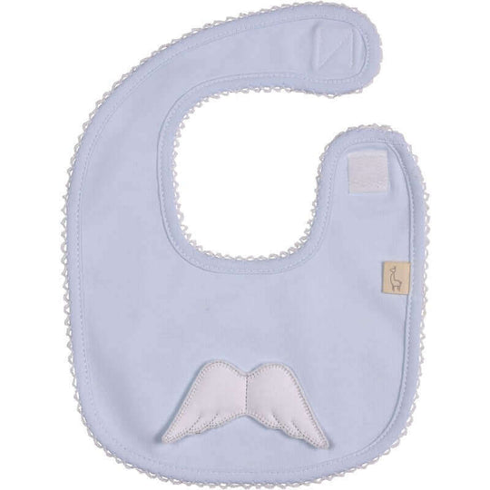 Baby Boys Blue Angel Wings Cotton Bib