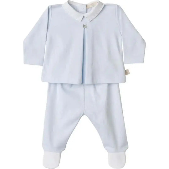 Baby Boys Blue Cotton Set