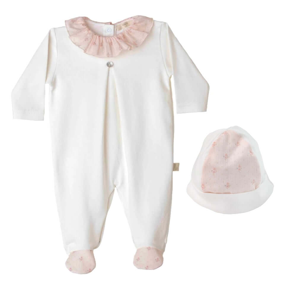 Baby Gi Baby Girls Ivory Babygrow Set