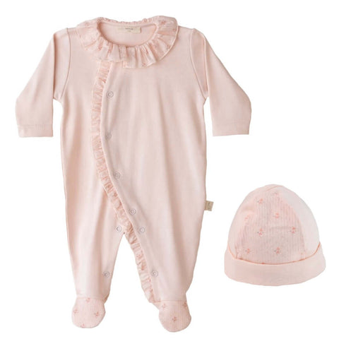 Baby Gi Baby Girls Peach Floral Baby Set