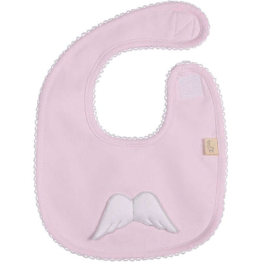 Baby Girls Pink Angel Wings Cotton Bib